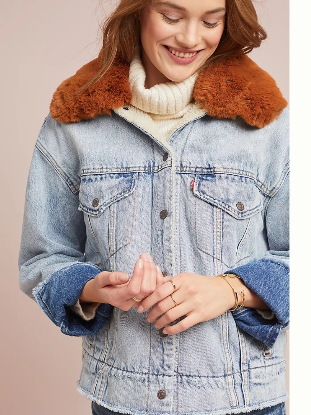 Levi's Faux Fur Trucker Denim Jacket